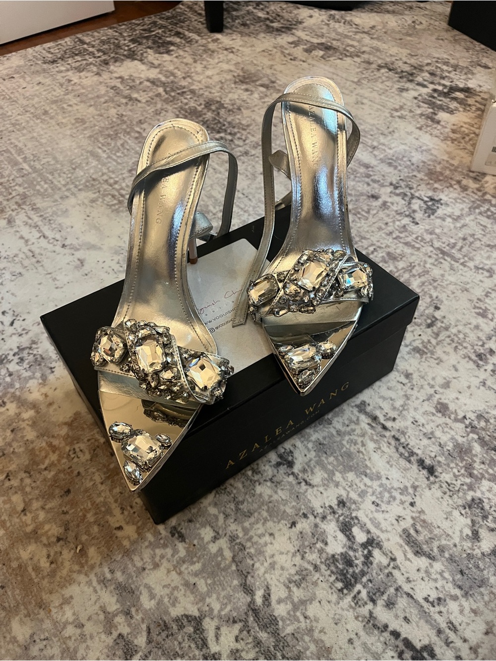 Azalea wang Metallica crystal heels are a shoe stopper in any room. Sexy, Chic